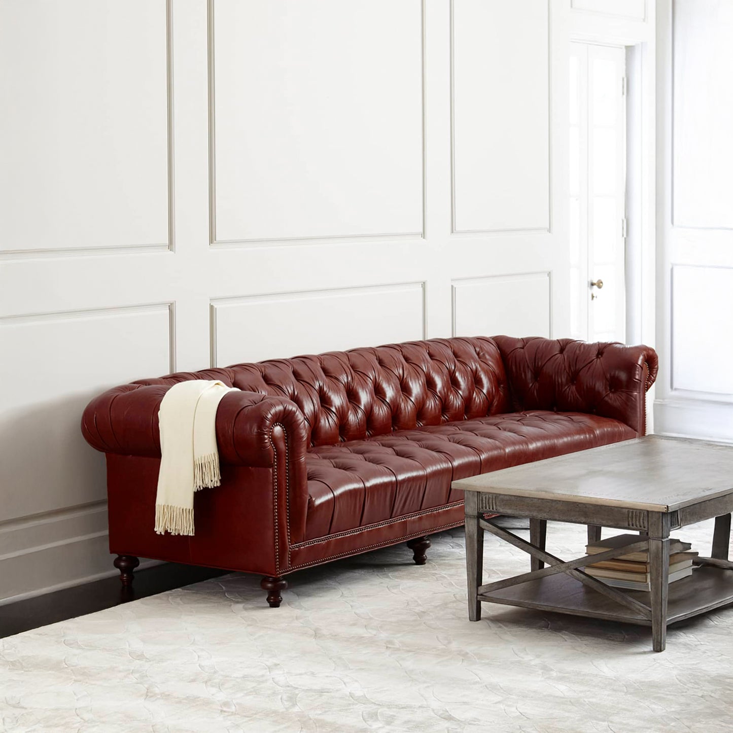 Roza Chesterfield Four Seater Sofa